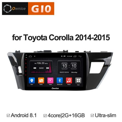 Ownice G10 S1603E  Toyota Corolla E160 (Android 8.1)